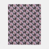 Couverture Polaire Motif Floral Fleur Iris Pink (Devant)