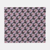 Couverture Polaire Motif Floral Fleur Iris Pink (Devant (Horizontal))