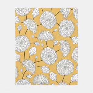 Couverture Polaire Motif floral incomparable. imprimer avec des fleur
