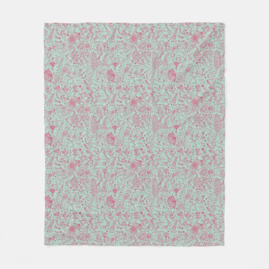 Couverture Polaire Motif floral mignon d'été (Devant)
