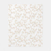 Couverture Polaire Motif floral or élégant (Devant)
