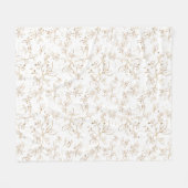 Couverture Polaire Motif floral or élégant (Devant (Horizontal))