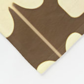 Couverture Polaire Motif floral rétro avec marron et beige (Coin)