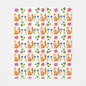Couverture Polaire Motif floral rusé assez en pastel (Devant)