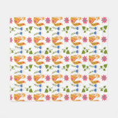 Couverture Polaire Motif floral rusé assez en pastel (Devant (Horizontal))