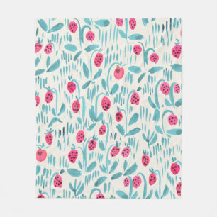 Couverture Polaire Motif floral sans aquarelle sur papier