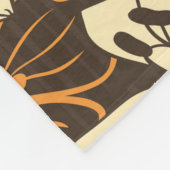 Couverture Polaire Motif Floral Sans Couleur Avec Fleurs Rouges (Coin)