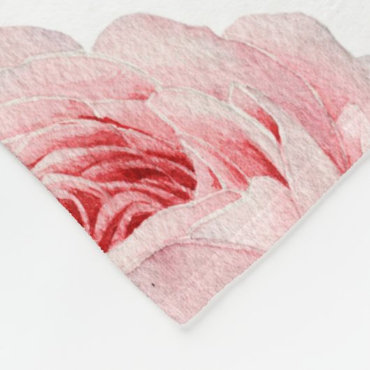 Couverture Polaire Motif floral sans couture avec roses, aquarelle. p (Coin)