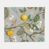 Couverture Polaire Motif floral sans soudure. Papier peint botanique. (Devant (Horizontal))