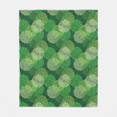 Couverture Polaire Motif floral vert (Devant)
