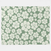 Couverture Polaire Motif floral - Vert (Devant (Horizontal))