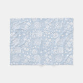 Couverture Polaire Motif Floral William Morris en bleu (Devant (Horizontal))