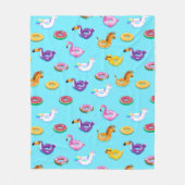 Couverture Polaire Motif flottant de la piscine d'été (Devant)