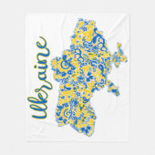 Couverture Polaire Motif folklorique et typographie ukrainienne (Devant)