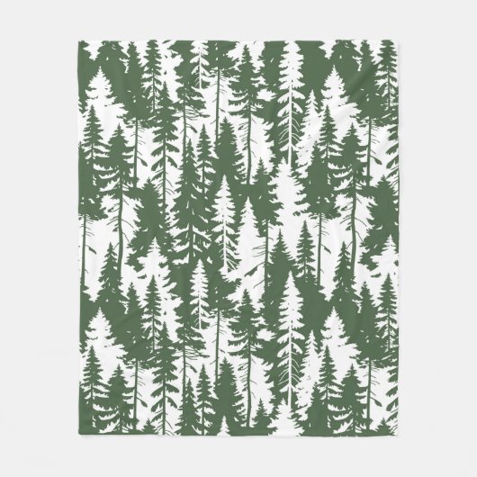 Couverture Polaire Motif forestier (Devant)