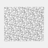 Couverture Polaire Motif fou de griffonnage de rêve de moutons (Devant (Horizontal))