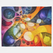 Couverture Polaire Motif fractal psychédélique (Devant (Horizontal))