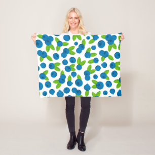 Couverture Polaire Motif frais de myrtille
