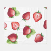 Couverture Polaire Motif fraise (Devant (Horizontal))