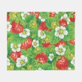 Couverture Polaire Motif fraise (Devant (Horizontal))