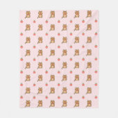 Couverture Polaire motif fraise et chipmunk (Devant)