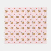 Couverture Polaire motif fraise et chipmunk (Devant (Horizontal))
