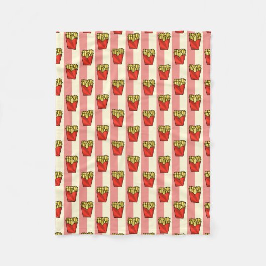 Couverture Polaire Motif français Fries (Devant)