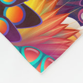 Couverture Polaire Motif funky rétro Abstrait Bohème (Coin)