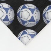 Couverture Polaire Motif Futbal bleu et blanc (Coin)