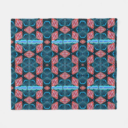 Couverture Polaire Motif futuriste fractal Pure Energy (Devant (Horizontal))
