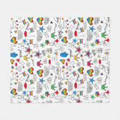 Couverture Polaire Motif Gay pride Doodle (Devant (Horizontal))