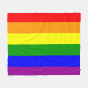 Couverture Polaire motif gay pride Rainbow