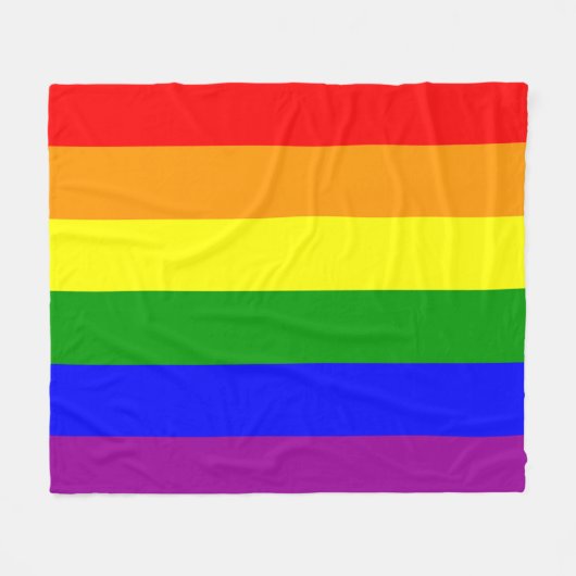 Couverture Polaire motif gay pride Rainbow (Devant (Horizontal))
