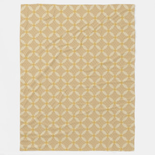 Couverture Polaire Motif géométrique à cercle pointillé or Fleece Bla