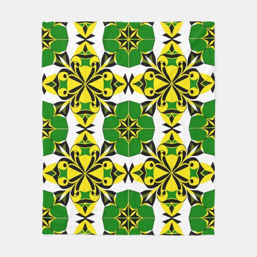 Couverture Polaire Motif Géométrique Abstrait (Devant)