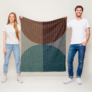 Couverture Polaire motif géométrique Abstrait.