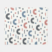 Couverture Polaire Motif géométrique abstrait boho (Devant (Horizontal))