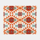 Couverture Polaire motif géométrique Abstrait sans couture, amérique  (Devant (Horizontal))