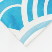 Couverture Polaire Motif géométrique Abstrait transparent avec eau bl (Coin)