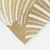 Couverture Polaire Motif géométrique Art déco en or & blanc (Coin)