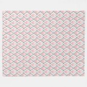 Couverture Polaire Motif géométrique beige rose (Devant (Horizontal))