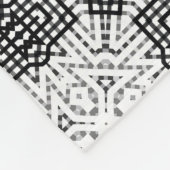 Couverture Polaire Motif géométrique blanc et noir (Coin)