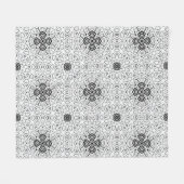 Couverture Polaire Motif géométrique blanc et noir (Devant (Horizontal))