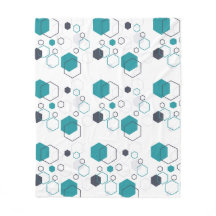 Motif géométrique bleu aux formes hexagonales