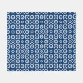 Couverture Polaire Motif géométrique bleu moderne (Devant (Horizontal))