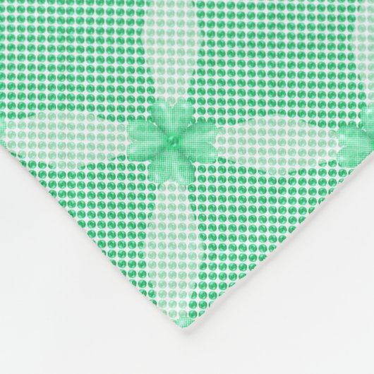 Couverture Polaire Motif géométrique Cercle vert (Coin)