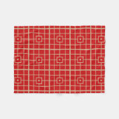 Couverture Polaire Motif géométrique chinois traditionnel rouge et or (Devant (Horizontal))