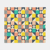Couverture Polaire Motif géométrique coloré sans couture (Devant (Horizontal))