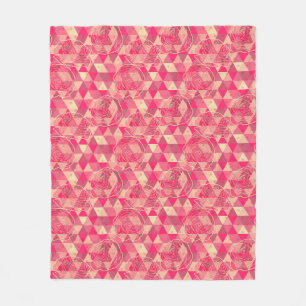 Couverture Polaire Motif géométrique de fleur