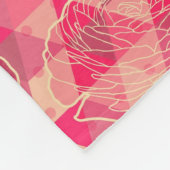 Couverture Polaire Motif géométrique de fleur (Coin)